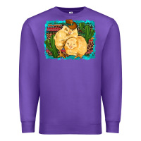 Purple western cowboy chicks cactus coop animals  leopard serape turquoise Premium Sweatshirt - Artiststas