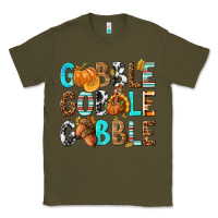 Army Green Gobble Gobble Gobble with Turkey Classic Tee - texasbilliewilder