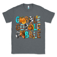 Charcoal Heather Gobble Gobble Gobble with Turkey Classic Tee - texasbilliewilder