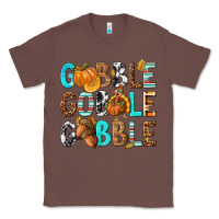 Chestnut Gobble Gobble Gobble with Turkey Classic Tee - texasbilliewilder