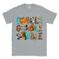 Heather Grey Gobble Gobble Gobble with Turkey Classic Tee - texasbilliewilder