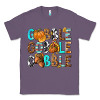 Lavender Gobble Gobble Gobble with Turkey Classic Tee - texasbilliewilder