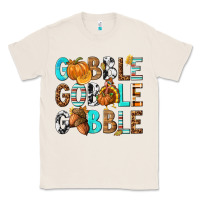 Natural Gobble Gobble Gobble with Turkey Classic Tee - texasbilliewilder