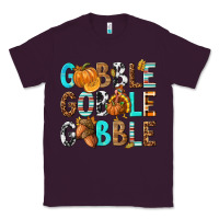 Plum Gobble Gobble Gobble with Turkey Classic Tee - texasbilliewilder