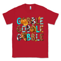Red Gobble Gobble Gobble with Turkey Classic Tee - texasbilliewilder