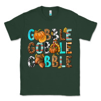 Sports Green Gobble Gobble Gobble with Turkey Classic Tee - texasbilliewilder