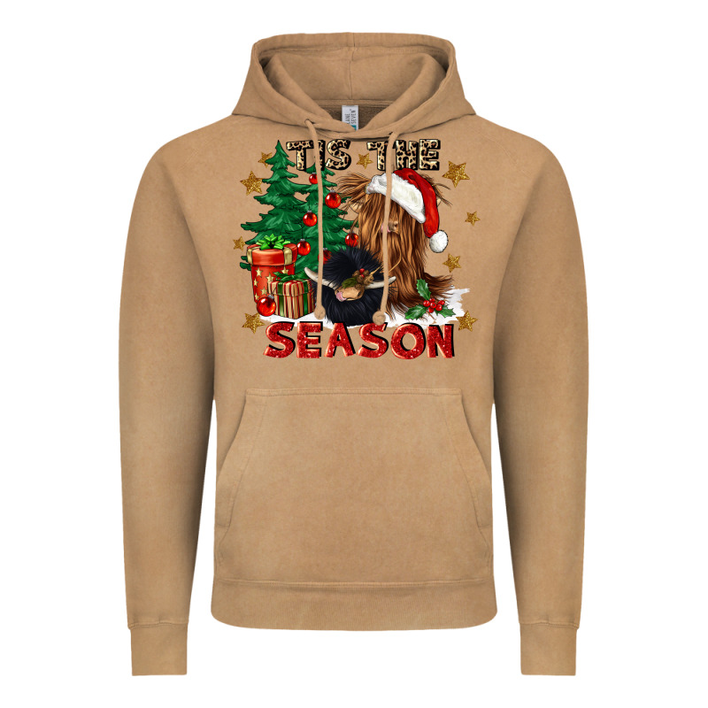 Tis The Season Vintage Hoodie by CowGirlArtShop | Teevron