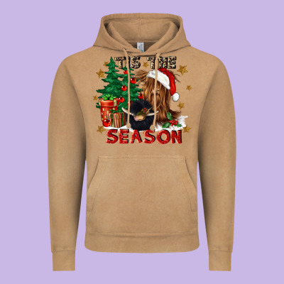 Tis The Season Vintage Hoodie Designed By Cowgirlartshop