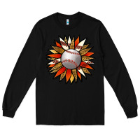 Black Baseball Sunflower Long Sleeve Tee - Jasminsmagicworld