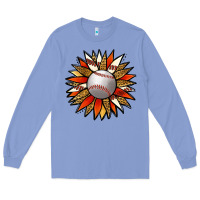 Colony Blue Baseball Sunflower Long Sleeve Tee - Jasminsmagicworld