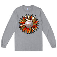 Heather Grey Baseball Sunflower Long Sleeve Tee - Jasminsmagicworld