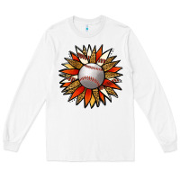 White Baseball Sunflower Long Sleeve Tee - Jasminsmagicworld