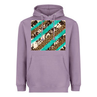 Lavender turquoise glitter leopard and cowhide Heavyweight Hoodie - Artiststas