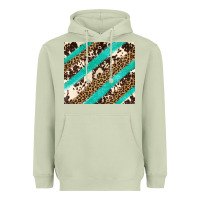 Matcha turquoise glitter leopard and cowhide Heavyweight Hoodie - Artiststas