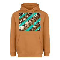 Meerkat turquoise glitter leopard and cowhide Heavyweight Hoodie - Artiststas