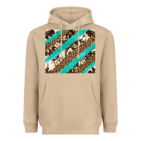 Mushroom turquoise glitter leopard and cowhide Heavyweight Hoodie - Artiststas