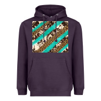 Plum turquoise glitter leopard and cowhide Heavyweight Hoodie - Artiststas