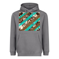 Storm turquoise glitter leopard and cowhide Heavyweight Hoodie - Artiststas
