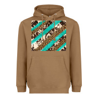 Toasted Coconut turquoise glitter leopard and cowhide Heavyweight Hoodie - Artiststas