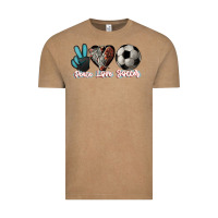 Vintage Coffee Peace love Soccer Vintage Tee - HowdyJamesFarm