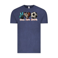 Vintage Denim Peace love Soccer Vintage Tee - HowdyJamesFarm