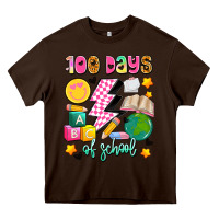 Chocolate Brown 100 days of school Heavy Core Tee - Artiststas