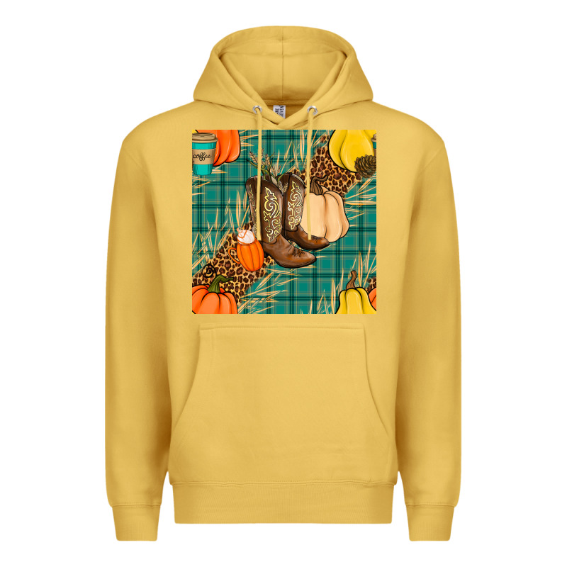 Fall Boot Seamless Pattern Premium Hoodie by BundleAndBundleShop | Teevron