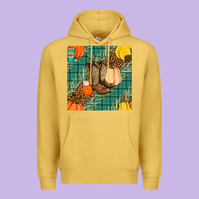Fall Boot Seamless Pattern Premium Hoodie Designed By Bundleandbundleshop