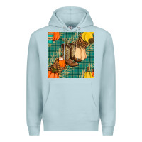 Blue Mist fall boot seamless pattern Premium Hoodie - BundleAndBundleShop