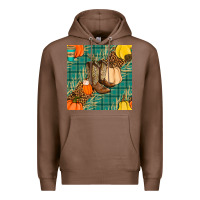 Chestnut fall boot seamless pattern Premium Hoodie - BundleAndBundleShop