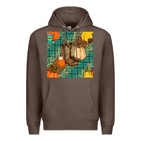 Coffee fall boot seamless pattern Premium Hoodie - BundleAndBundleShop