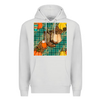 Dove Grey fall boot seamless pattern Premium Hoodie - BundleAndBundleShop