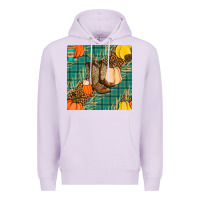 Lilac fall boot seamless pattern Premium Hoodie - BundleAndBundleShop