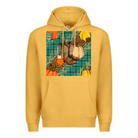 Mustard fall boot seamless pattern Premium Hoodie - BundleAndBundleShop