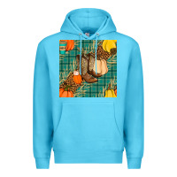 Ocean Blue fall boot seamless pattern Premium Hoodie - BundleAndBundleShop