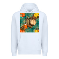 White fall boot seamless pattern Premium Hoodie - BundleAndBundleShop
