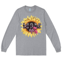 Heather Grey Mom life sunflower mother's day Long Sleeve Tee - HowdyJamesFarm