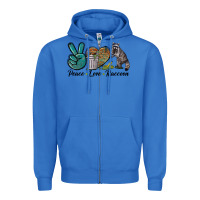 True Royal Peace love raccoon Zipper Hoodie - LillyAllenDesigns