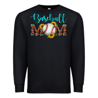 Black western leopard serape wooden sunflowers  turquoise glitter mom baseba Premium Sweatshirt - Artiststas