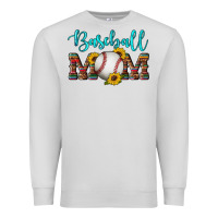 Western Leopard Serape Wooden Sunflowers  Turquoise Glitter Mom Baseba Premium Sweatshirt | Teevron