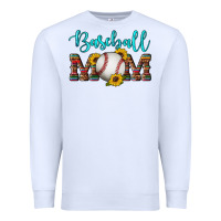 White western leopard serape wooden sunflowers  turquoise glitter mom baseba Premium Sweatshirt - Artiststas