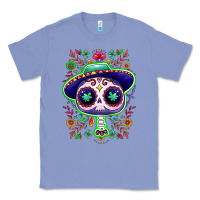 Colony Blue Mexican Day of dead sugar skull Classic Tee - NancyCooperArtShop