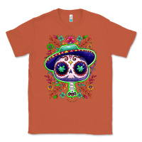 Copper Mexican Day of dead sugar skull Classic Tee - NancyCooperArtShop