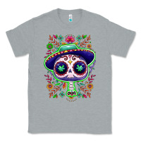 Heather Grey Mexican Day of dead sugar skull Classic Tee - NancyCooperArtShop