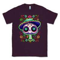 Plum Mexican Day of dead sugar skull Classic Tee - NancyCooperArtShop
