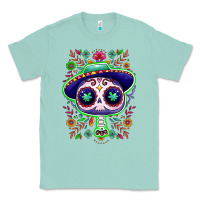 Seafoam Mexican Day of dead sugar skull Classic Tee - NancyCooperArtShop