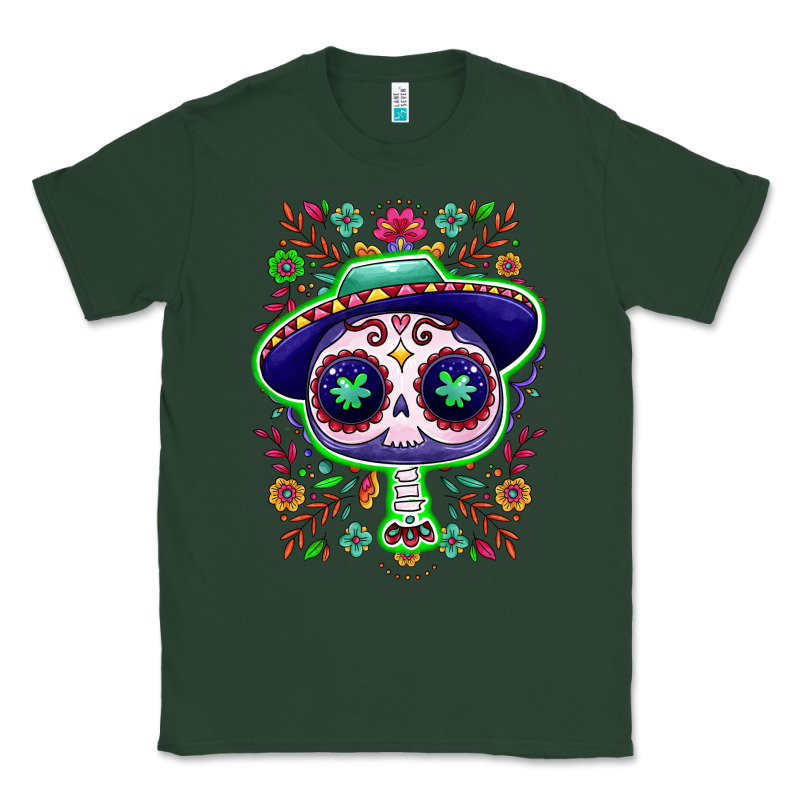 Mexican Day Of Dead Sugar Skull Classic Tee by NancyCooperArtShop | Teevron