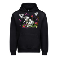 Black halloween cow and ghosts Urban Hoodie - AdoDesignShop