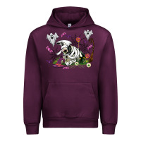 Mauve Wine halloween cow and ghosts Urban Hoodie - AdoDesignShop