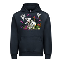 Navy halloween cow and ghosts Urban Hoodie - AdoDesignShop